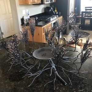 Large metal pillar candleholder